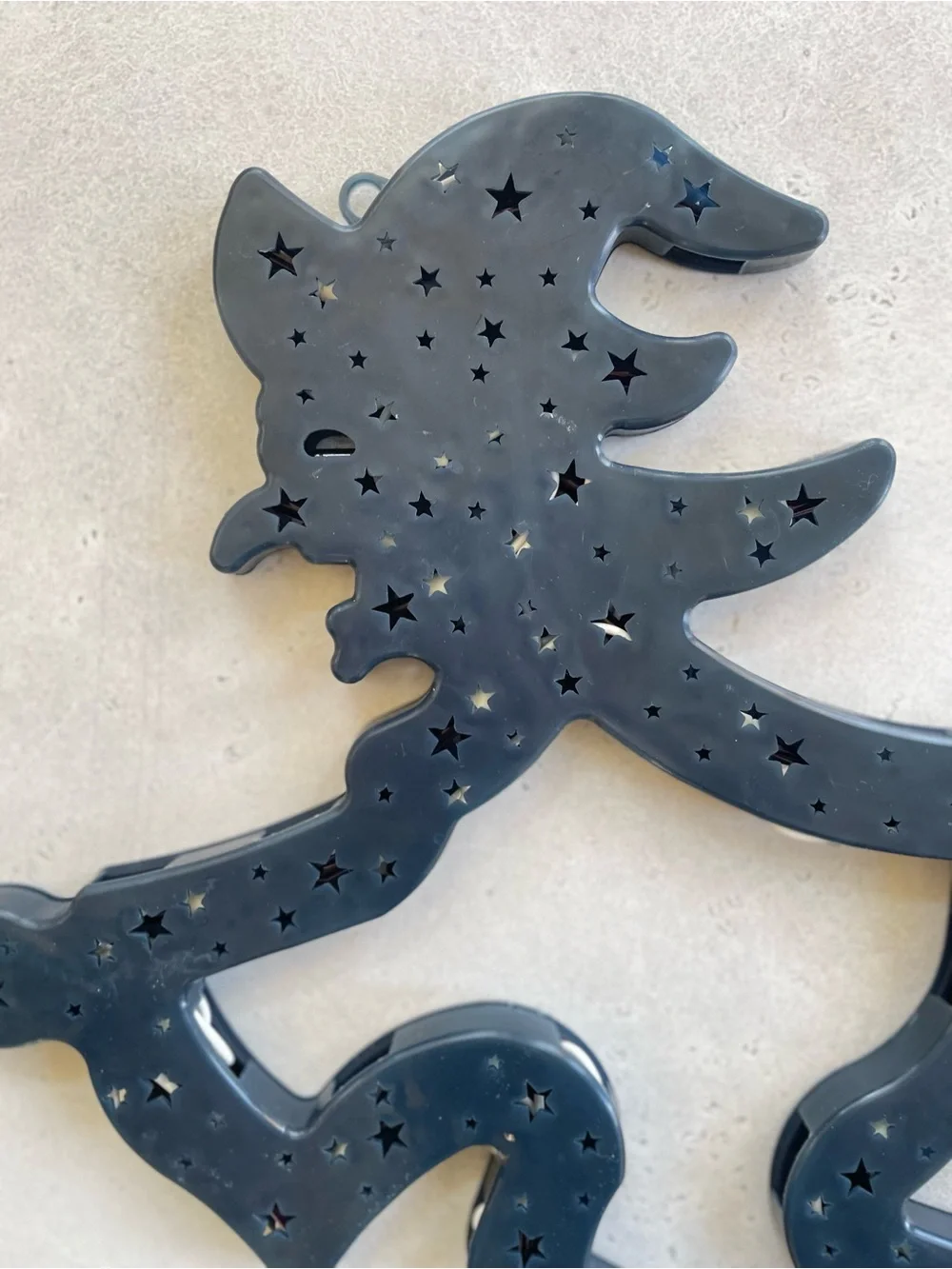 Vintage Witch Halloween Wall Mounted Plug-In Wall Light Plastic Silhouette Fall